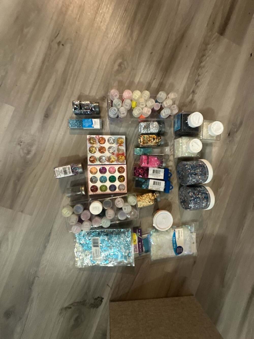 Large Assorted Craft Glitter, Confetti, and Nail Art Decorative Supply Collectio